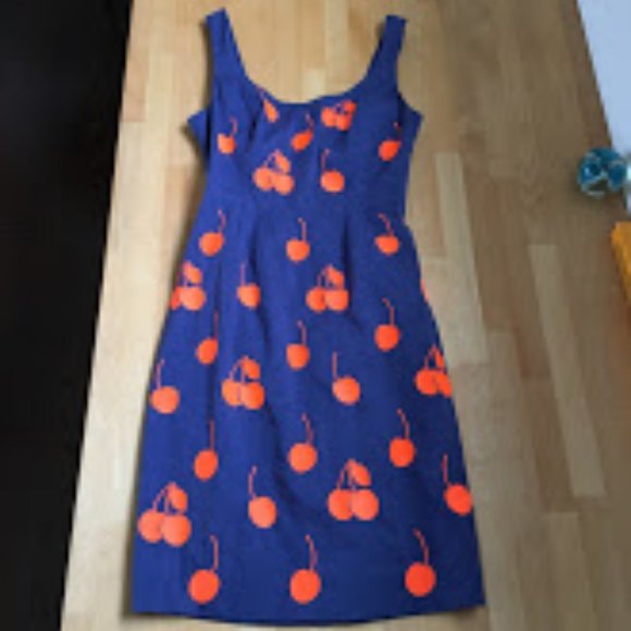 Anthropologie BNWT Leifnotes Cherry Drop Dress 0 - Picture 4 of 12